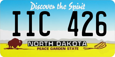 ND license plate IIC426