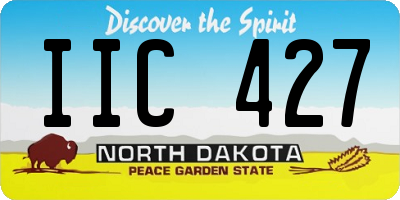 ND license plate IIC427