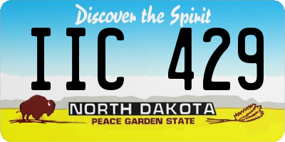 ND license plate IIC429