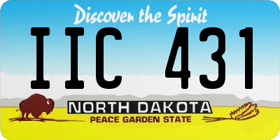 ND license plate IIC431