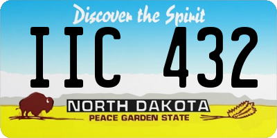 ND license plate IIC432