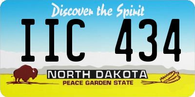 ND license plate IIC434