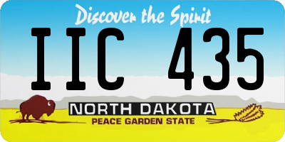 ND license plate IIC435