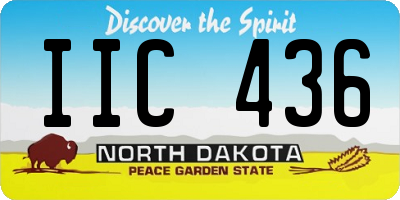 ND license plate IIC436