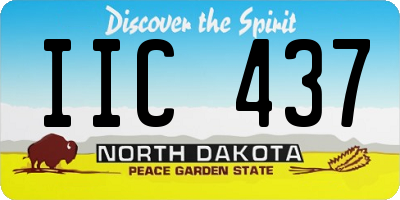 ND license plate IIC437