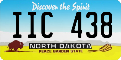 ND license plate IIC438