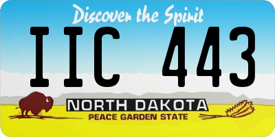 ND license plate IIC443