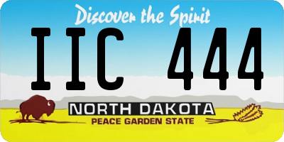 ND license plate IIC444