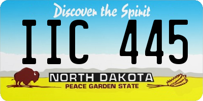 ND license plate IIC445