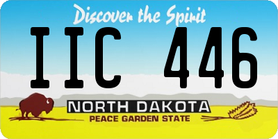 ND license plate IIC446