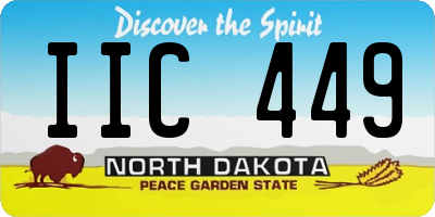ND license plate IIC449