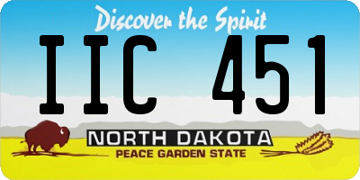 ND license plate IIC451