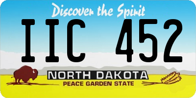 ND license plate IIC452