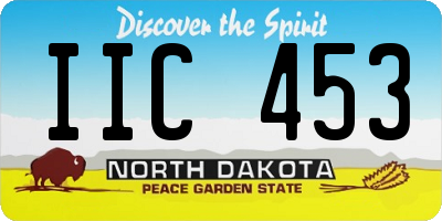 ND license plate IIC453