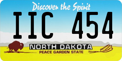 ND license plate IIC454