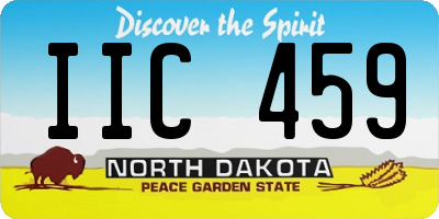 ND license plate IIC459