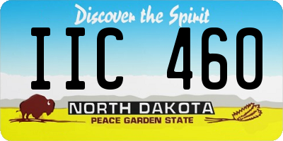 ND license plate IIC460