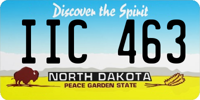 ND license plate IIC463