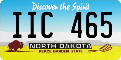 ND license plate IIC465