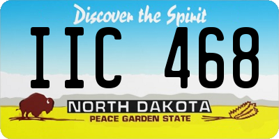 ND license plate IIC468