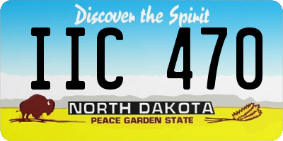 ND license plate IIC470