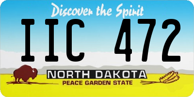 ND license plate IIC472