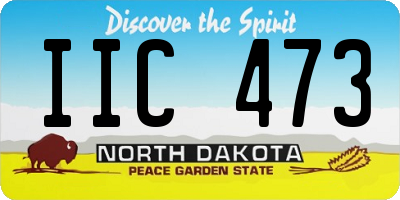ND license plate IIC473