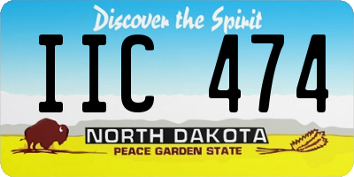 ND license plate IIC474