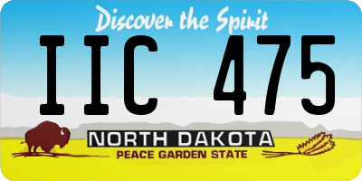 ND license plate IIC475