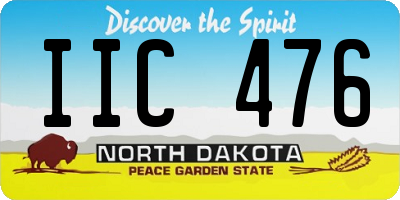 ND license plate IIC476