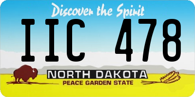 ND license plate IIC478