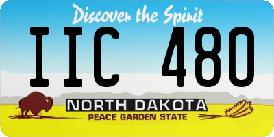 ND license plate IIC480