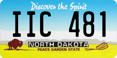 ND license plate IIC481
