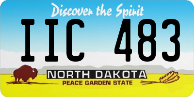 ND license plate IIC483