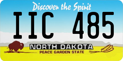 ND license plate IIC485