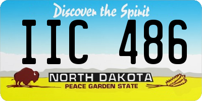 ND license plate IIC486