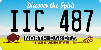 ND license plate IIC487