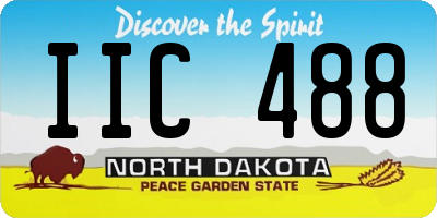 ND license plate IIC488