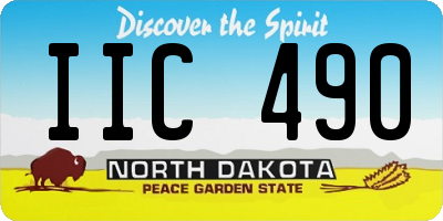 ND license plate IIC490