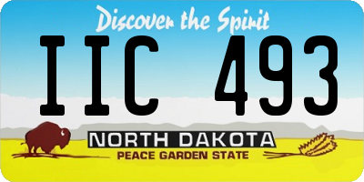 ND license plate IIC493