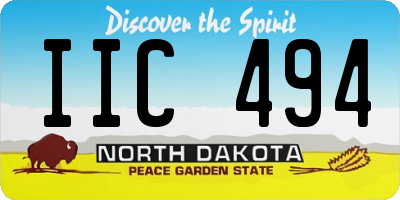 ND license plate IIC494