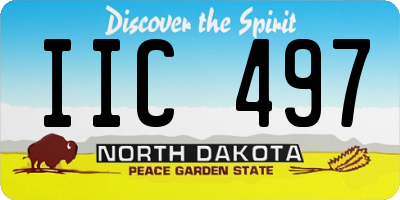 ND license plate IIC497