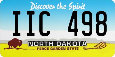 ND license plate IIC498