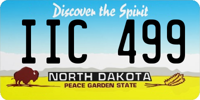 ND license plate IIC499