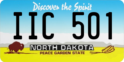 ND license plate IIC501