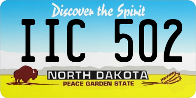 ND license plate IIC502