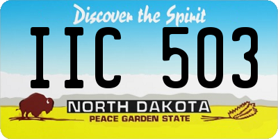ND license plate IIC503