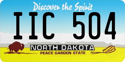 ND license plate IIC504