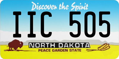 ND license plate IIC505