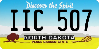 ND license plate IIC507